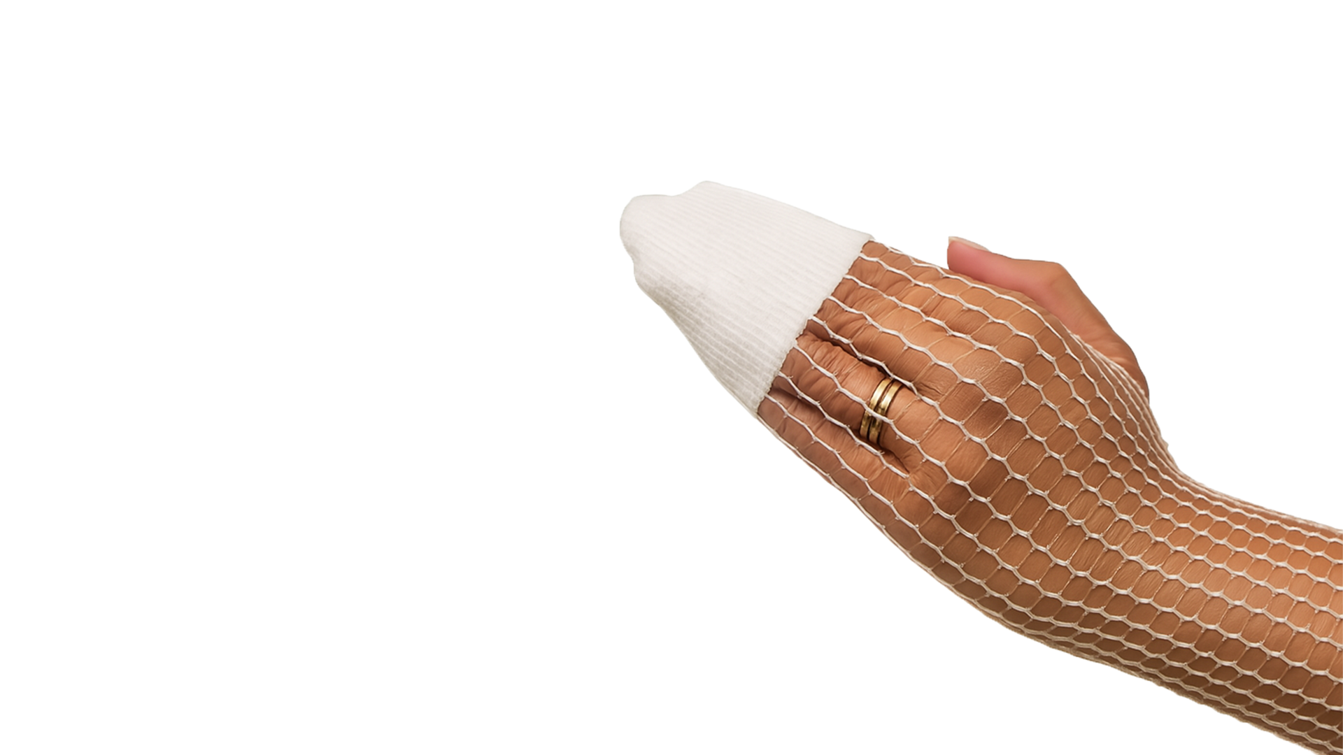 Bandafix around wrist with bandage
