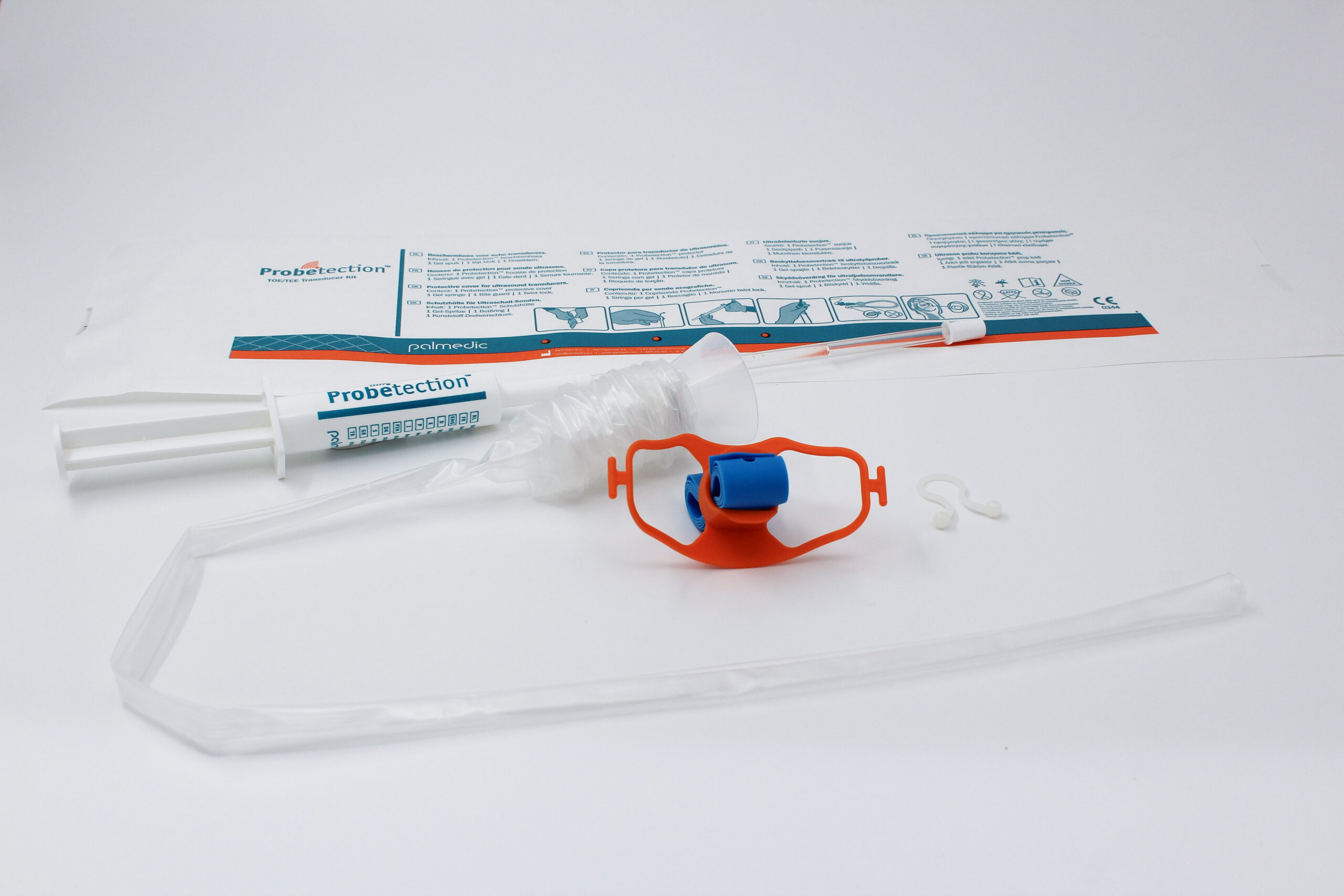 Ultrasound transducer kit with gel and twistlock