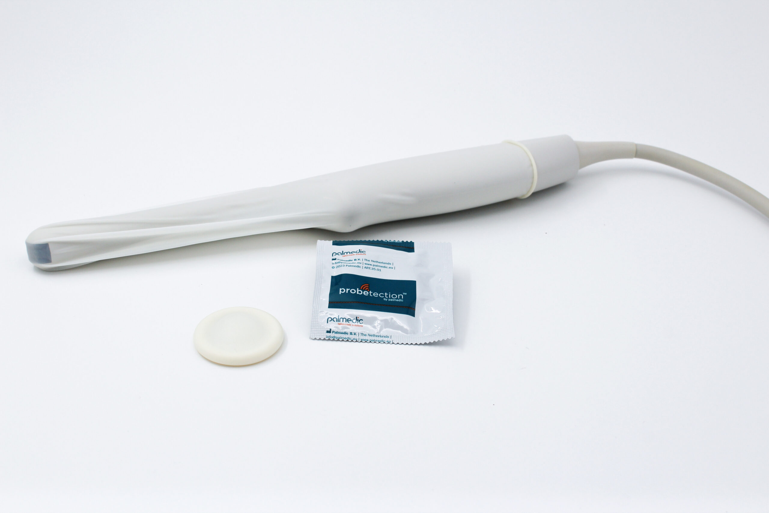 Probetection tranducer cover with probe